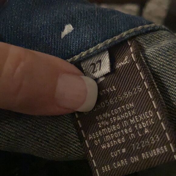7 For All Mankind Cotton 6‎ Pockets Buttoned Sz 27 - Picture 5 of 5